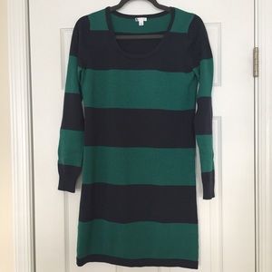Navy and Green Striped Dress from Nordstrom